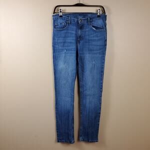 George Medium Wash Slim Straight Jeans Size 29x30